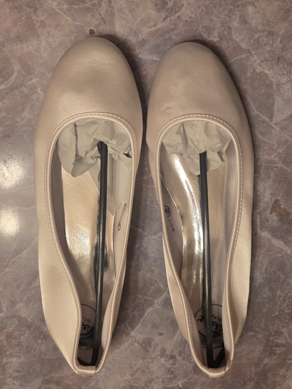 Women's Satin Ballet Flats in Cream - Comfortable Everyday Loafer